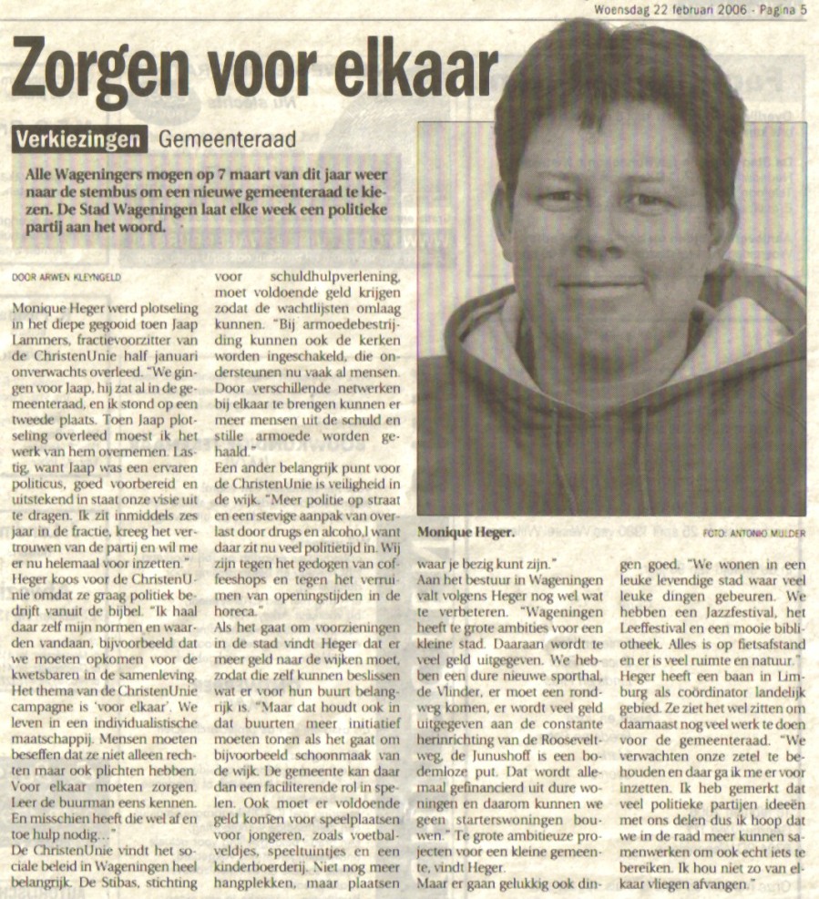 Stad Wageningen 22-02-2006